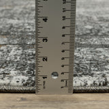 Galion Oriental Distressing Charcoal/Grey Indoor Area Rug, 2'3"x7'6"
