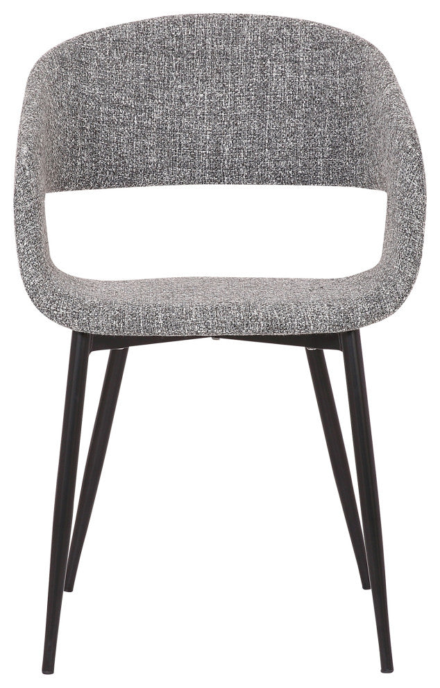 Jocelyn Mid-Century Black Dining Accent Chair with Gold Metal Legs