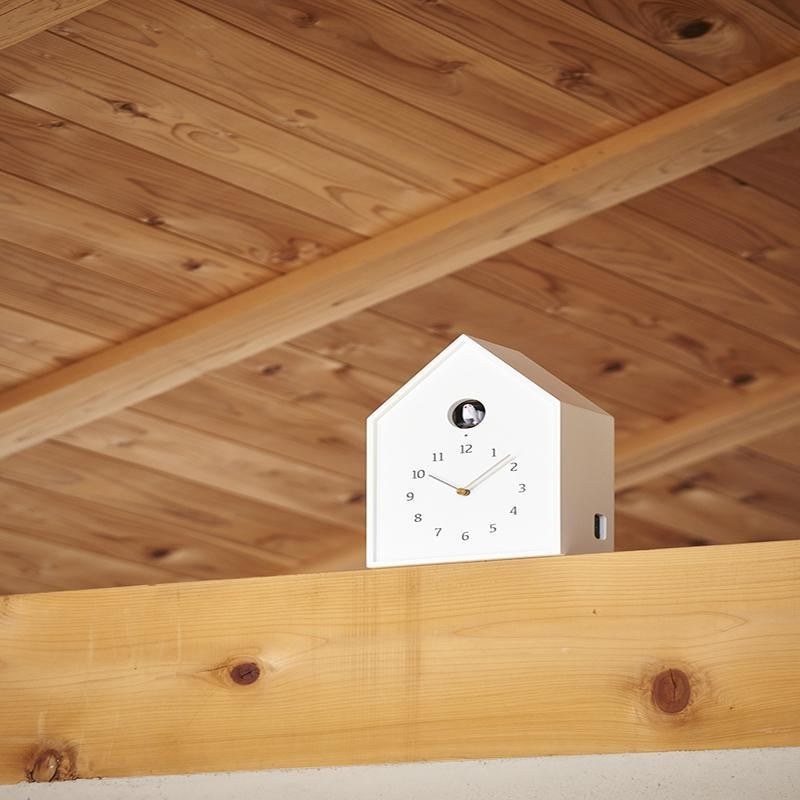 Lemnos Birdhouse Clock Natural