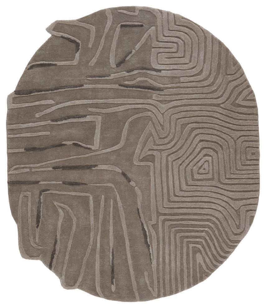 Jaipur Living Hokona Handmade Geometric Gray Area Rug, 9'x10'8" Irr