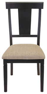 Traditional Wood Kitchen Extension Dining Table and 8-Chairs, Black