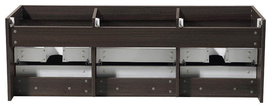 Fresca Mezzo 60" Gray Oak Wall Hung Single Sink Cabinet