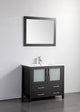 Vanity Art Vanity Set With Ceramic Top, 36", Espresso, Standard Mirror