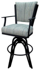 Montana Swivel Tilt Metal 30" Bar Stool or Counter 26" on A Base, Watusi Aquatint, Black, 30"