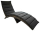 65" Faux Wicker and Dark Gray Cushions Chaise Lounge