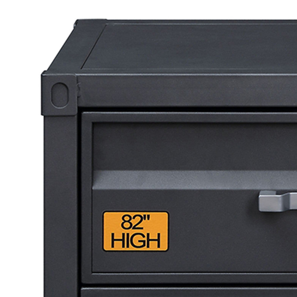 ACME Cargo 3-Drawer Chest, Gunmetal Finish