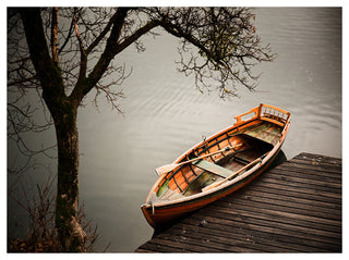 Little Rowing Boat Ferry, Boat Canvas Art Print, 40"x30"