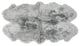 Modern Sheepskin Quarto Pelt 3'x5' Rug, Quiet Gray