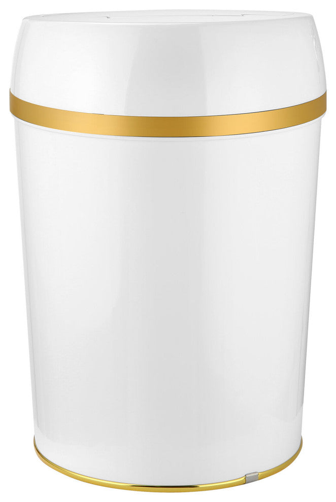 9-Liter / 2.3-Gallon Trash Can With Sensor Lid, White