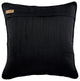 Black & Grey Fabric Burnout Velvet 24"x24" Pillow Cover, Victorian Black