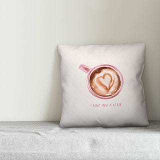 Love You A Latte 20x20 Throw Pillow
