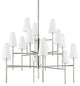 Bowery 15-Light Chandelier Polished Nickel Finish