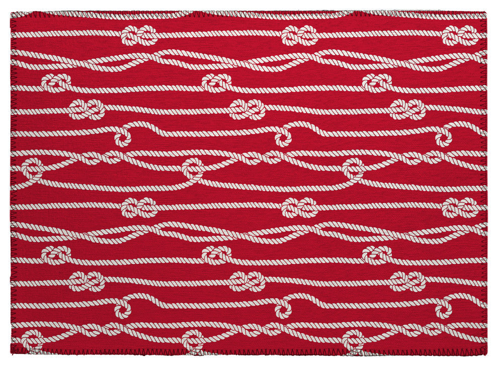 Indoor/Outdoor Harbor HA7 Red Machine Washable 1'8" x 2'6" Rug