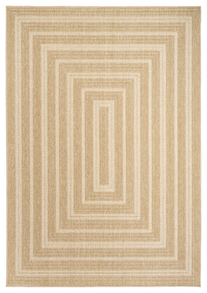 Nourison Tulum 6' x 9' Taupe Ivory Outdoor Rug