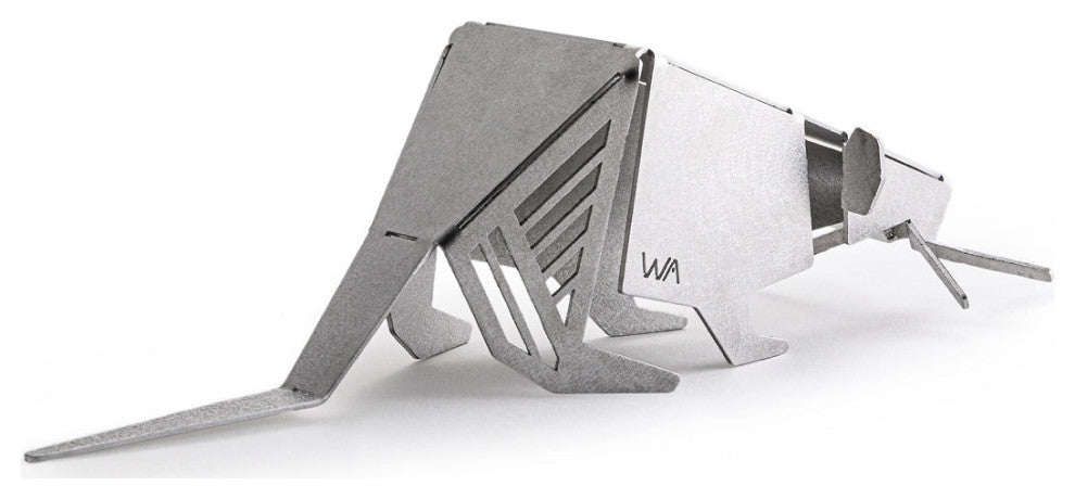 Aluminum 5" Medium Rat Origami Geometric Sculpture