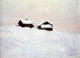 Claude Oscar Monet Houses in the Snow, 18"x27" Wall Decal Print