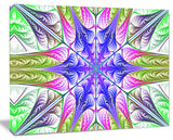 Extraordinary Fractal Light Green Art, Abstract Canvas Art Print, 40x30