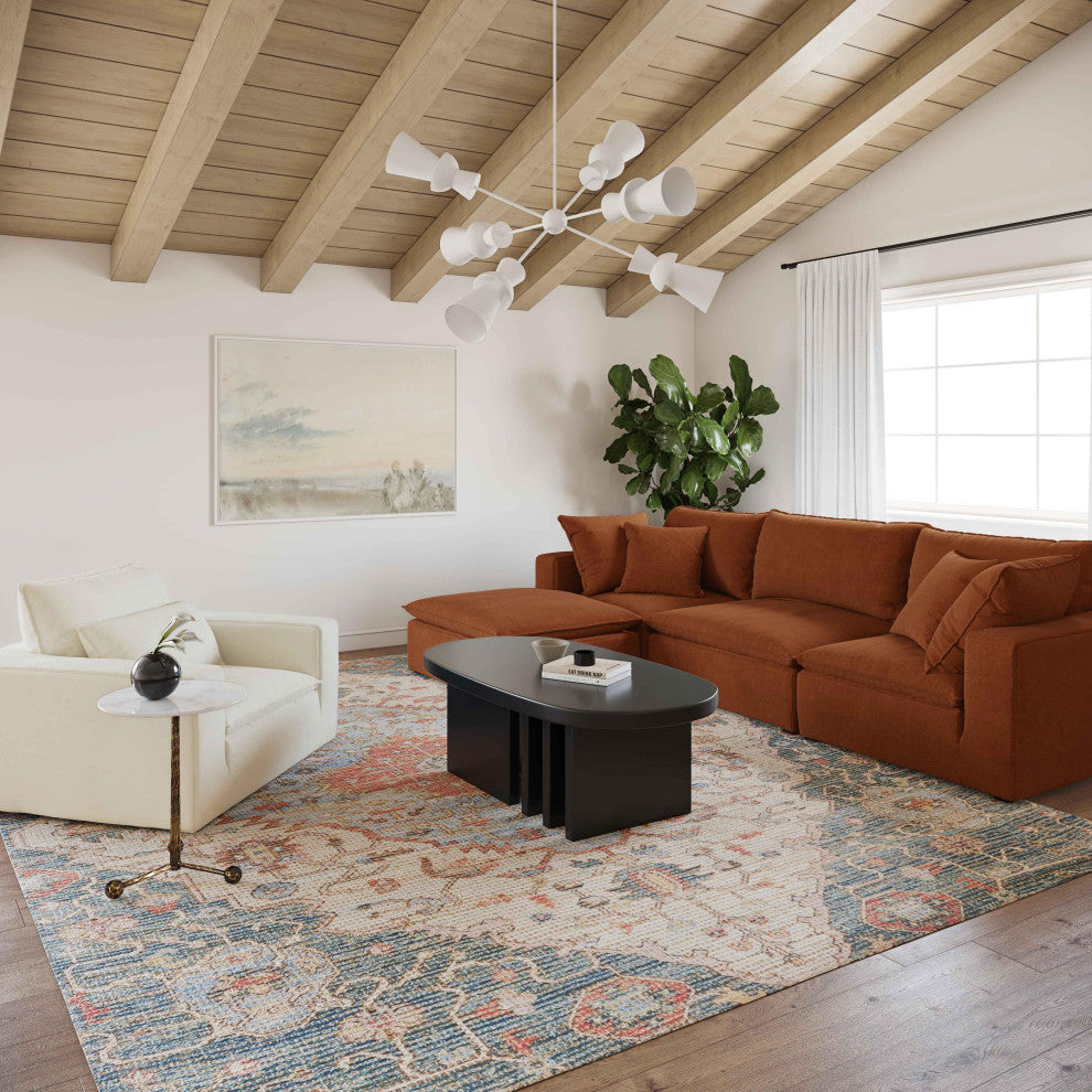 Cali Modular 4 Piece Sectional, Rust