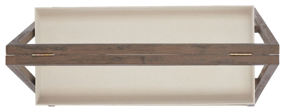 Safavieh Danser Patio Shelf, Dark Walnut/Beige