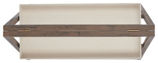 Safavieh Danser Patio Shelf, Dark Walnut/Beige