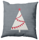 Garland Tree Decorative Throw Pillow, Mid Gray, 20"x20"