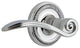 Rope Rose With Swan Lever, Bright Chrome, Privacy, Right-Handed