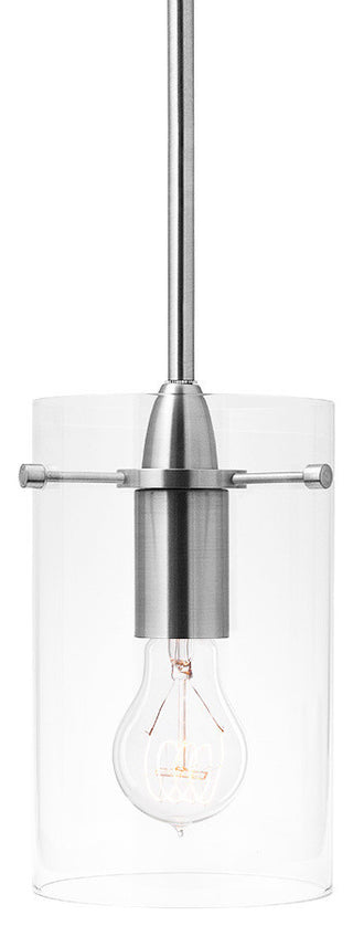 Effimero 1-Light Stem Hung Pendant Lamp, Brushed Nickel