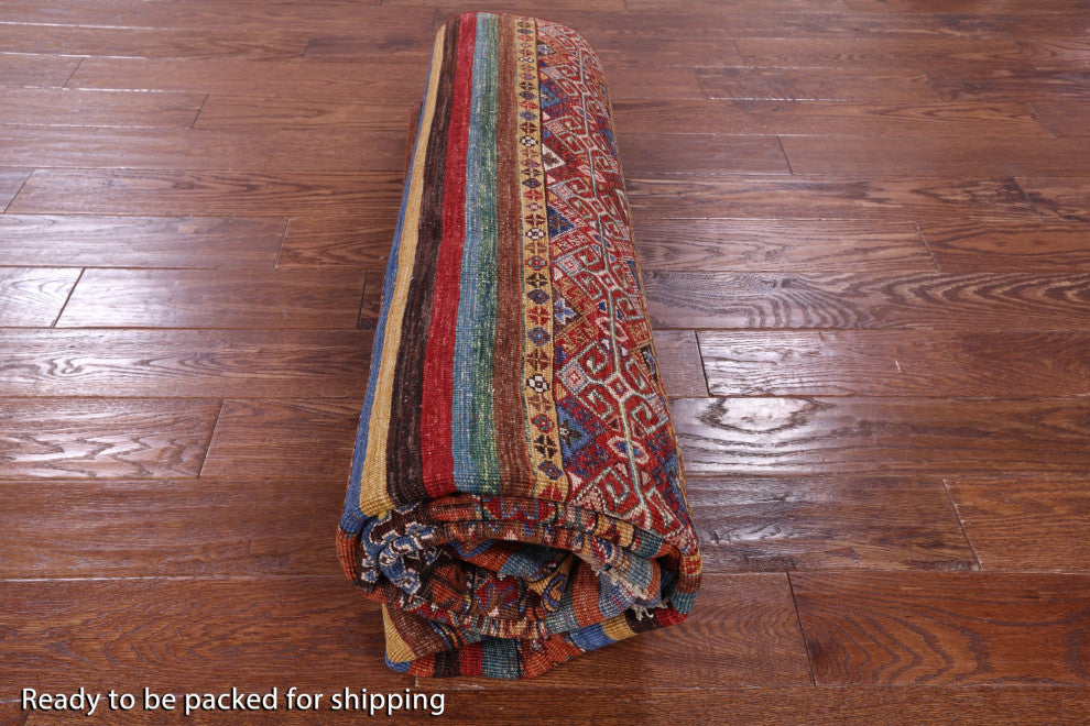 6' 8" X 9' 10" Khorjin Super Kazak Handmade Wool Rug Q10752