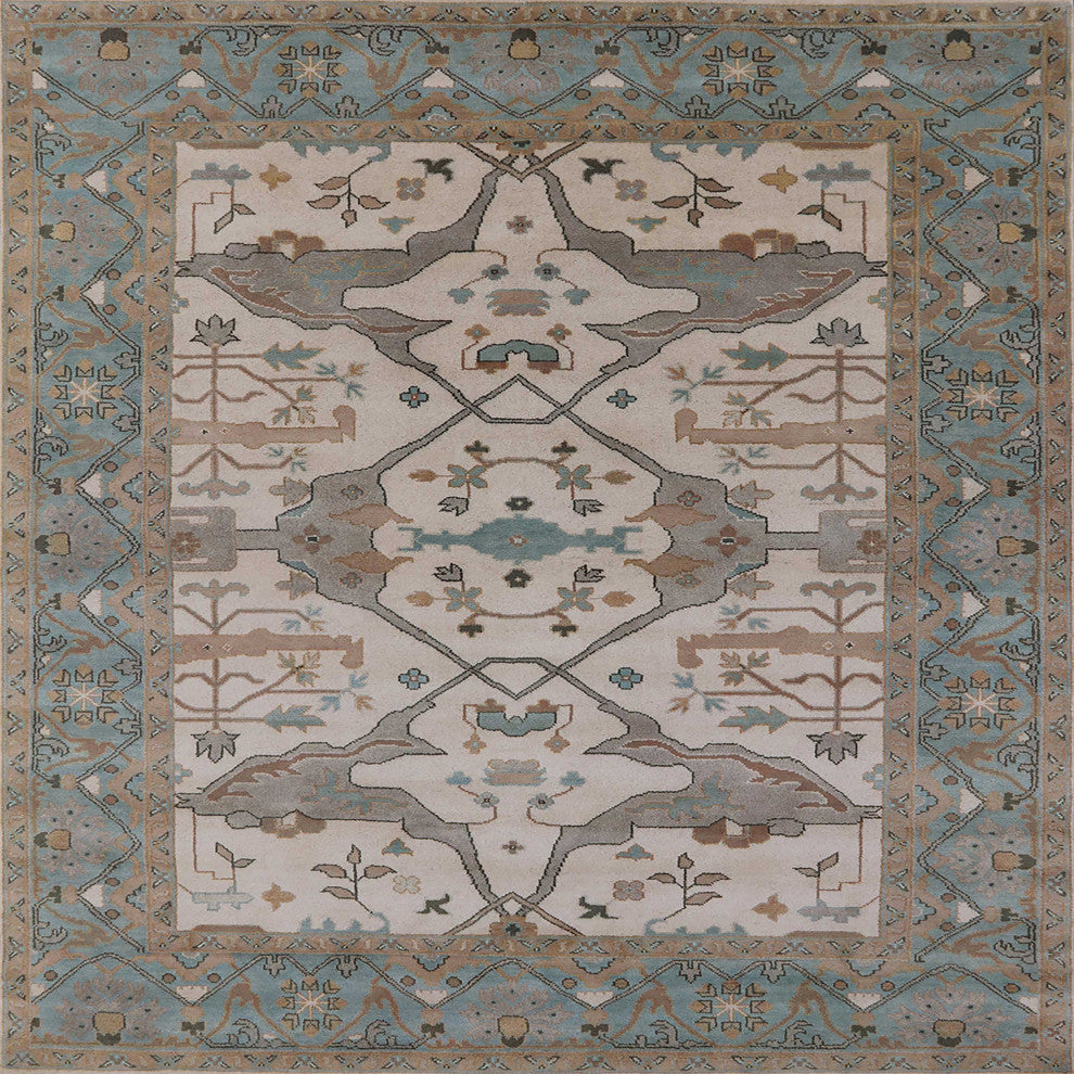 Ahgly Company Indoor Square Mid-Century Modern Area Rugs, 4' Square