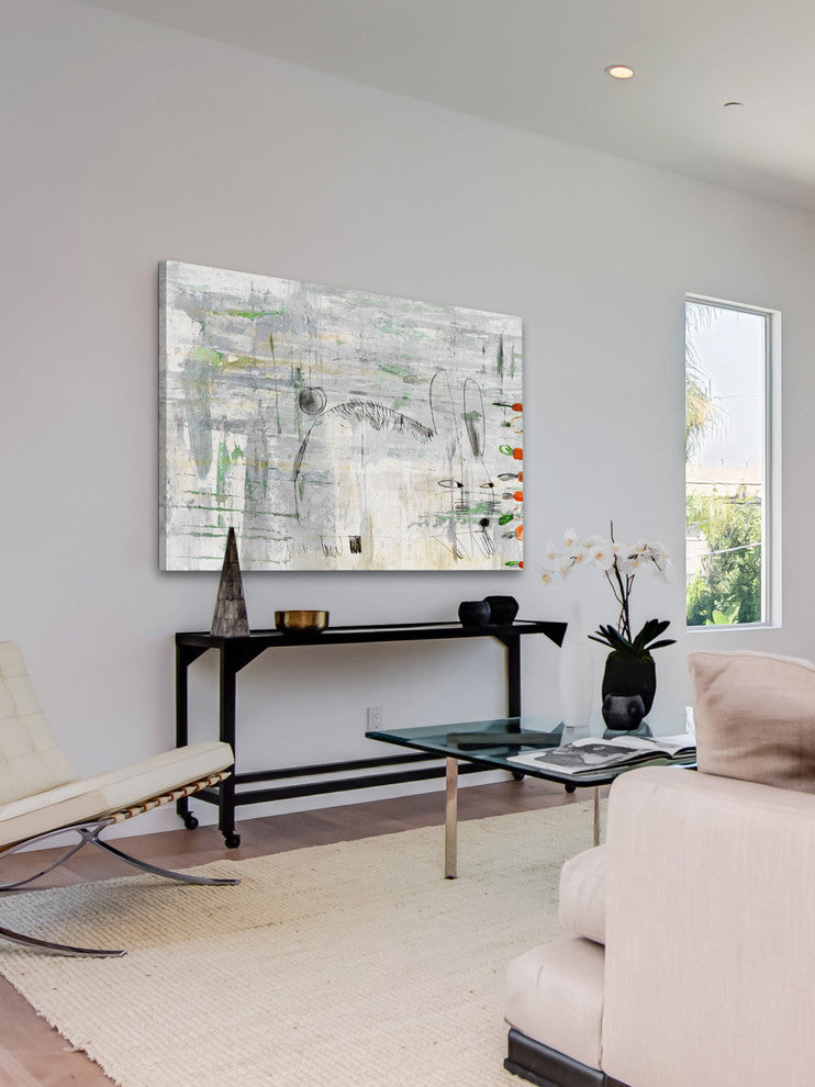 "Sneaky Rabbit" Painting Print on Wrapped Canvas, 36"x24"