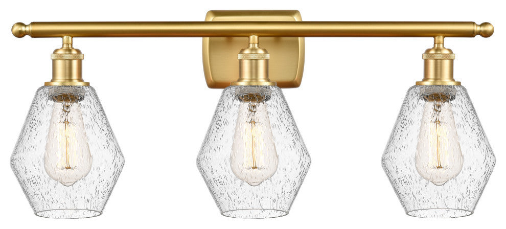 Innovations 516-3W-SG-G654-6-LED 3-Light Bath Vanity Light, Satin Gold