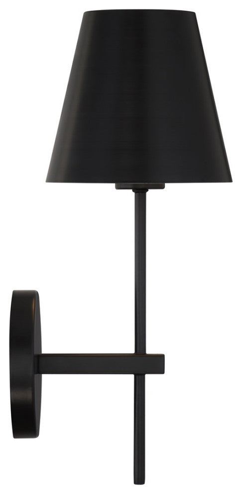 Crystorama Xavier 1 Light Wall Sconce XAV-B8321-MK, Matte Black