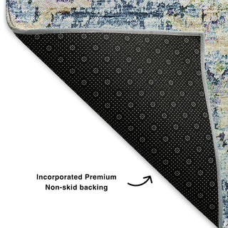 Premium Machine Washable Mayfield AMF634 Blue 5' x 7'6" Rug
