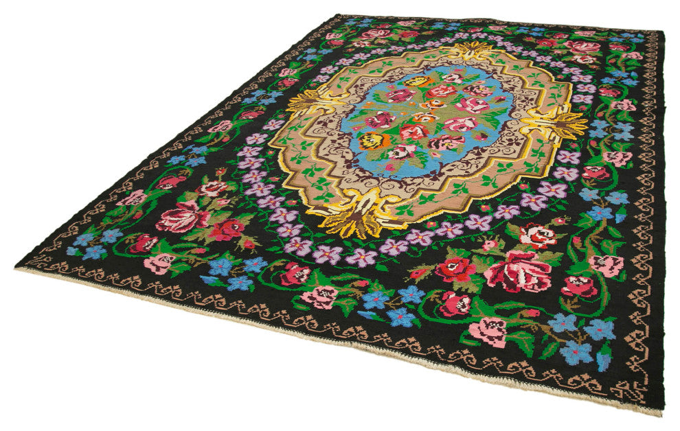 Rug N Carpet - Handmade Bessarabian 7' 7'' x 10' 4'' Unique Flatweave Kilim Rug