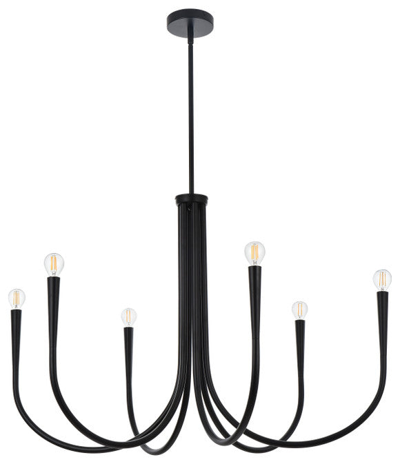 Home Living 36" Chandelier, Black