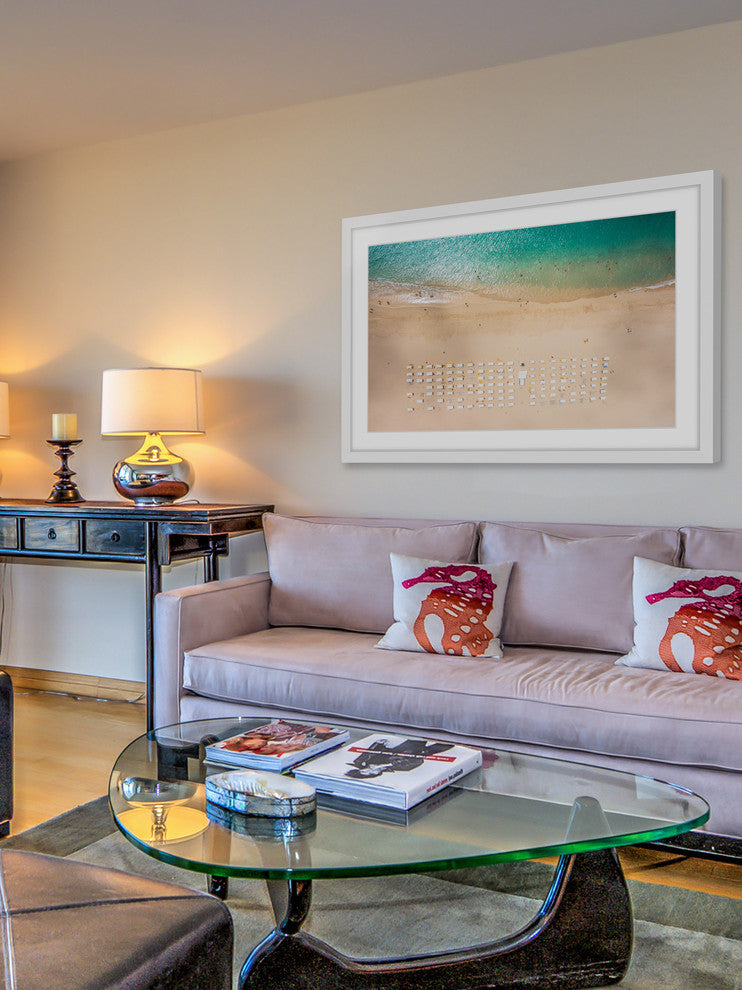 "Beach Goers" Framed Painting Print