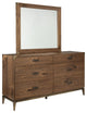 Modus Adler 6 Piece Cal King Bedroom Set With Chest, Natural Walnut