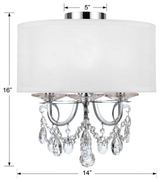 Crystorama Lighting Group 6623-CL-MWP_CEILING Othello 3 Light - Vibrant Gold