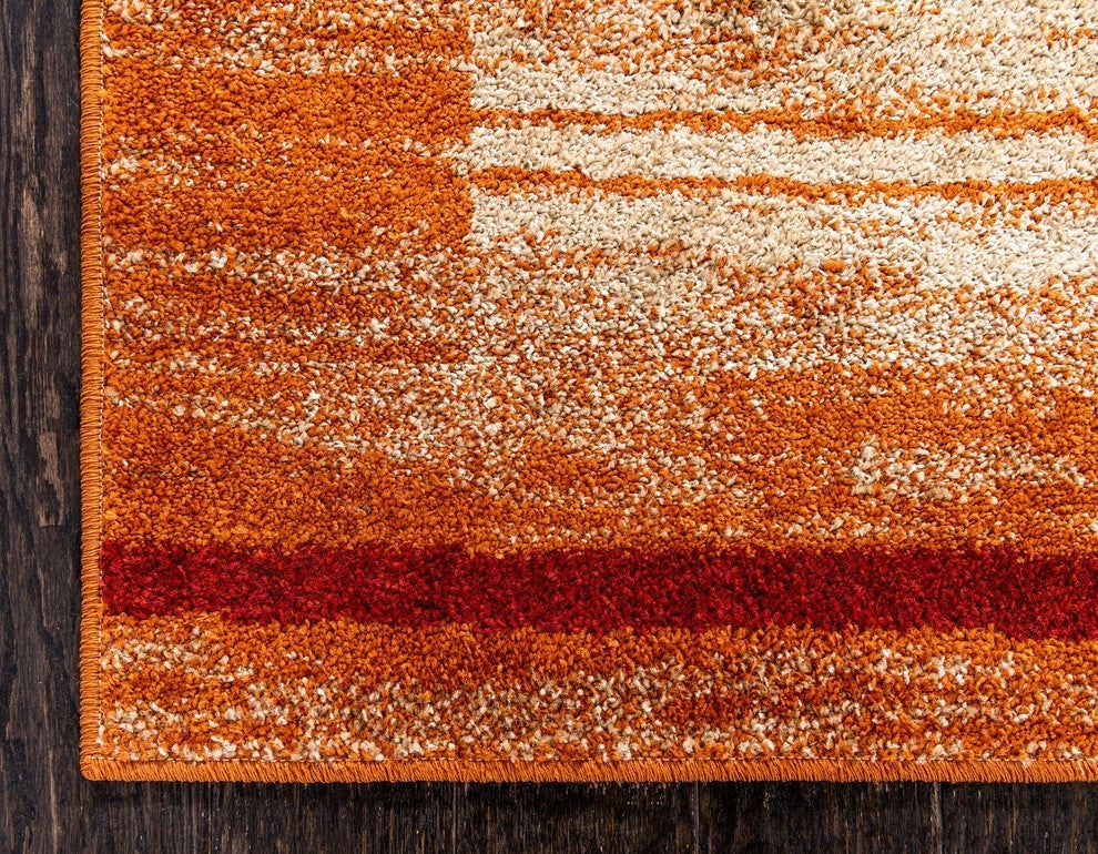 Unique Loom Terracotta Autumn Foilage 2'x6' Runner Rug