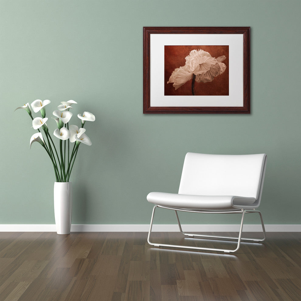 Cora Niele 'White Poppy' Matted Framed Art