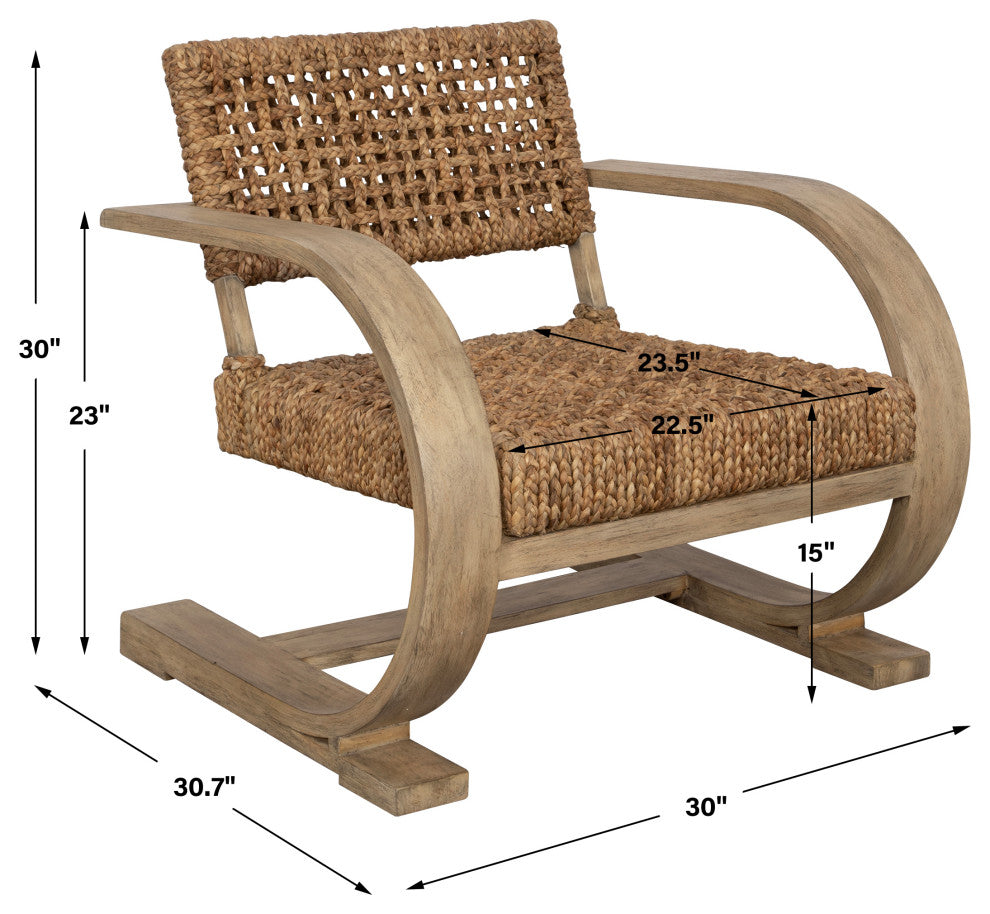 Uttermost Rehema Driftwood Accent Chair