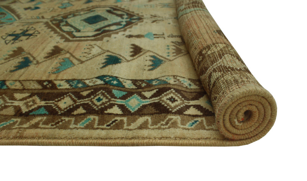 Fine Vintage Distressed Rozama Beige Rug