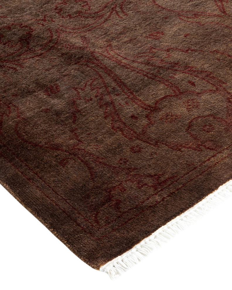 Fine Vibrance, One-of-a-Kind Hand-Knotted Area Rug Brown, 9' 5" x 11' 8"