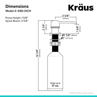 Kraus KSD-31 Deck Mounted Soap Dispenser - Stainless Steel