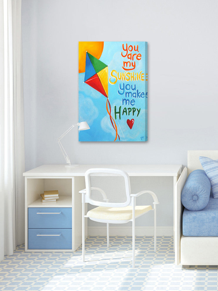 "Sunshine Kite" by Nicola Joyner Painting Print Wrapped Canvas, 40x60