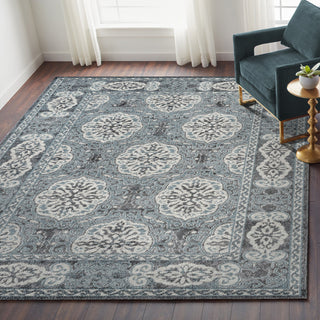 Alessana Banbury Bordered Area Rug, Blue, 5'1"x7'6"