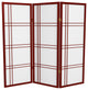 4' Tall Double Cross Shoji Screen, Rosewood, 3 Panels