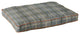 Tennley Sunbrella Indoor/Outdoor Gray Tartan Plaid/Rust Orange Fiber Pet Bed