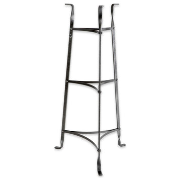 Handcrafted 3-Tier Designer Stand Hammered Steel (Unassembled)