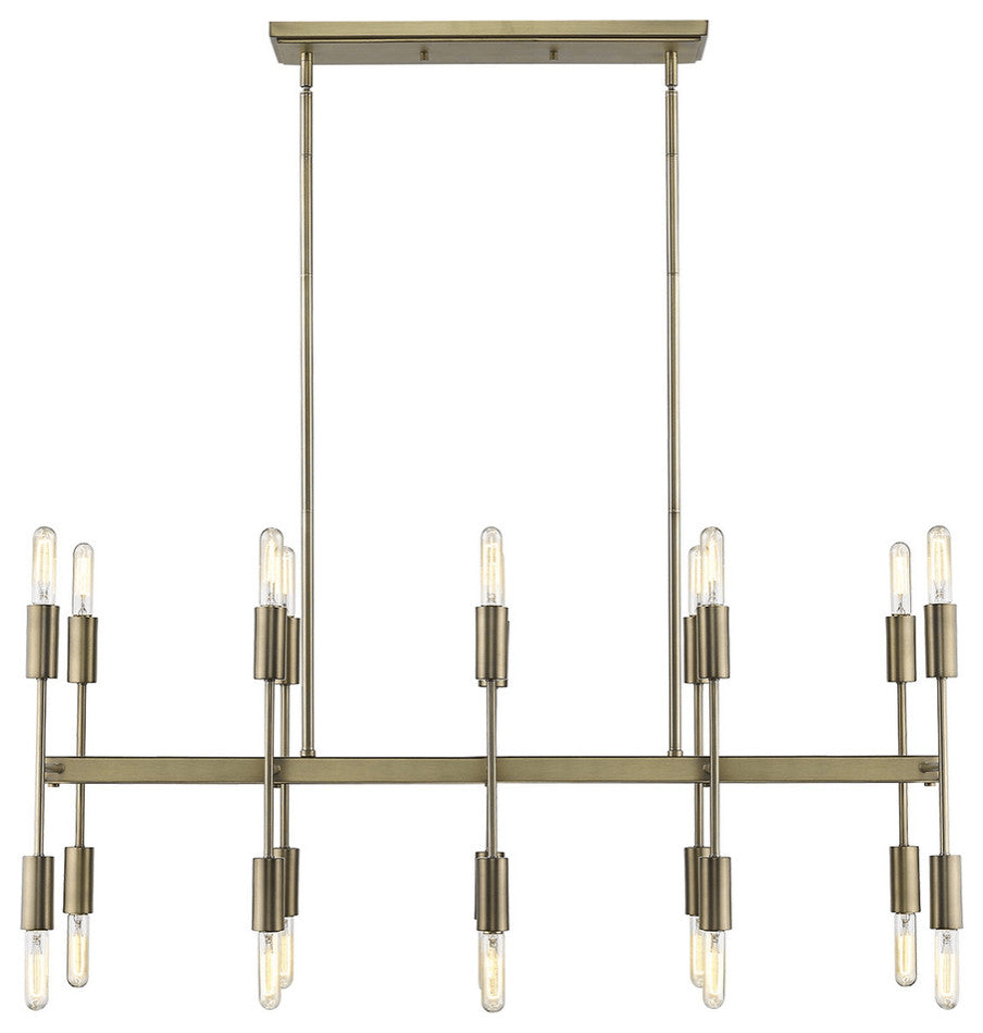 Perret 20-Light Aged Brass Island Pendant